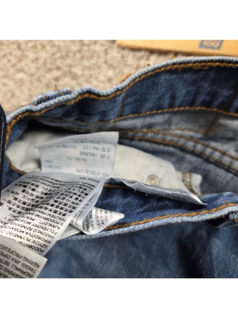 Levi's 508 Jeans 38x32 Regular Taper Blue Denim Dark Wash - Picture 3 of 6